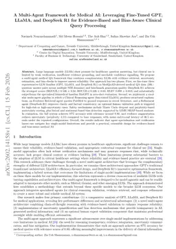 A Multi-Agent Framework for Medical AI: Leveraging Fine-Tuned GPT, LLaMA, and DeepSeek R1 for Evidence-Based and Bias-Aware Clinical Query Processing