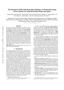 The Interspeech 2026 Audio Reasoning Challenge: Evaluating Reasoning Process Quality for Audio Reasoning Models and Agents