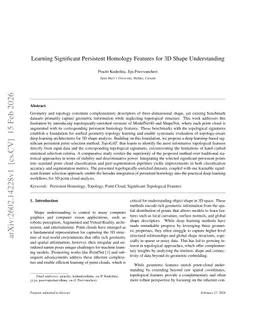 Learning Significant Persistent Homology Features for 3D Shape Understanding