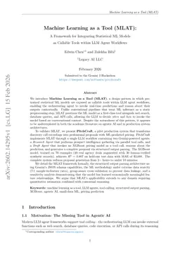 Machine Learning as a Tool (MLAT): A Framework for Integrating Statistical ML Models as Callable Tools within LLM Agent Workflows