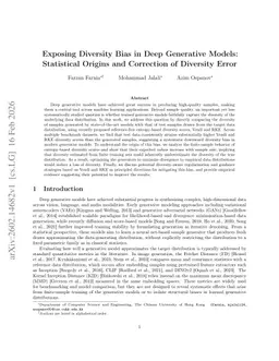 Exposing Diversity Bias in Deep Generative Models: Statistical Origins and Correction of Diversity Error