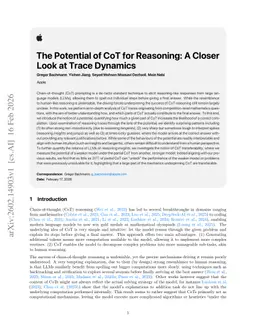 The Potential of CoT for Reasoning: A Closer Look at Trace Dynamics