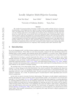 Locally Adaptive Multi-Objective Learning