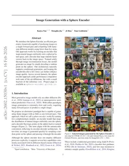 Image Generation with a Sphere Encoder