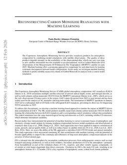 Reconstructing Carbon Monoxide Reanalysis with Machine Learning