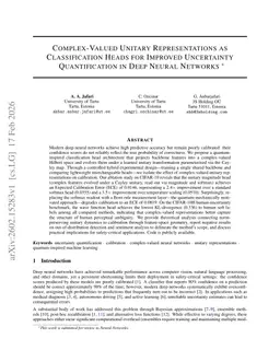 Complex-Valued Unitary Representations as Classification Heads for Improved Uncertainty Quantification in Deep Neural Networks