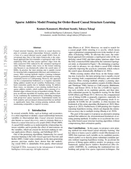 Sparse Additive Model Pruning for Order-Based Causal Structure Learning
