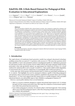 EduEVAL-DB: A Role-Based Dataset for Pedagogical Risk Evaluation in Educational Explanations