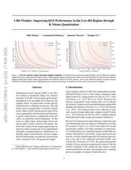 1-Bit Wonder: Improving QAT Performance in the Low-Bit Regime through K-Means Quantization
