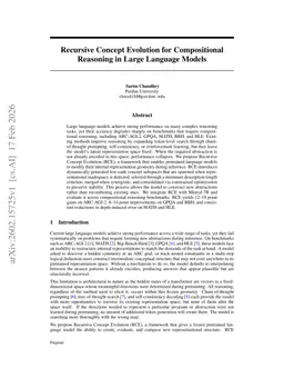 Recursive Concept Evolution for Compositional Reasoning in Large Language Models