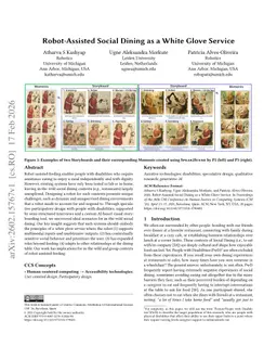 Robot-Assisted Social Dining as a White Glove Service