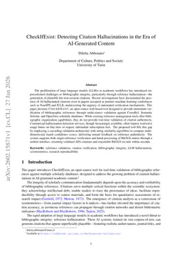 CheckIfExist: Detecting Citation Hallucinations in the Era of AI-Generated Content