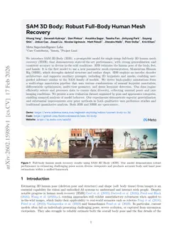 SAM 3D Body: Robust Full-Body Human Mesh Recovery