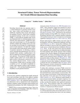 Structured Unitary Tensor Network Representations for Circuit-Efficient Quantum Data Encoding