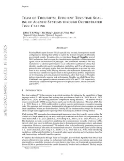 Team of Thoughts: Efficient Test-time Scaling of Agentic Systems through Orchestrated Tool Calling