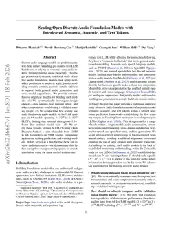 Scaling Open Discrete Audio Foundation Models with Interleaved Semantic, Acoustic, and Text Tokens