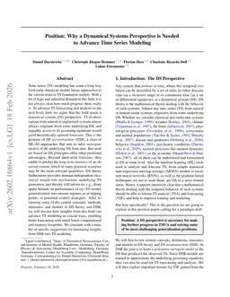 Position: Why a Dynamical Systems Perspective is Needed to Advance Time Series Modeling