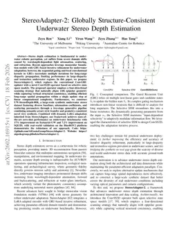 StereoAdapter-2: Globally Structure-Consistent Underwater Stereo Depth Estimation