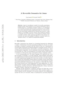 A Reversible Semantics for Janus