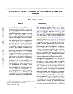 Greedy Multi-Path Block Verification for Faster Decoding in Speculative Sampling