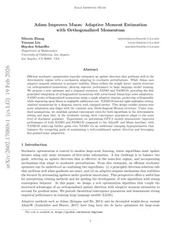 Adam Improves Muon: Adaptive Moment Estimation with Orthogonalized Momentum