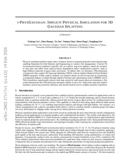 i-PhysGaussian: Implicit Physical Simulation for 3D Gaussian Splatting