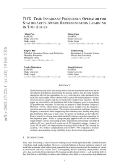 TIFO: Time-Invariant Frequency Operator for Stationarity-Aware Representation Learning in Time Series