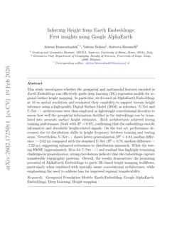 Inferring Height from Earth Embeddings: First insights using Google AlphaEarth