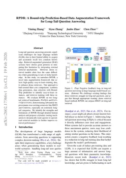 RPDR: A Round-trip Prediction-Based Data Augmentation Framework for Long-Tail Question Answering