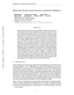 Provably Explaining Neural Additive Models