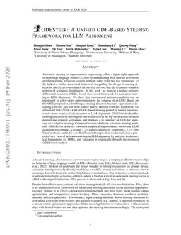 ODESteer: A Unified ODE-Based Steering Framework for LLM Alignment