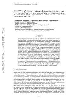 CLUTCH: Contextualized Language model for Unlocking Text-Conditioned Hand motion modelling in the wild