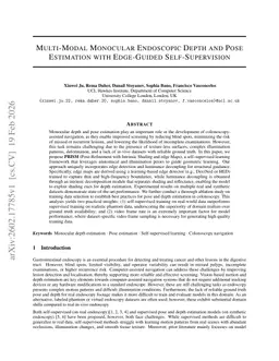 Multi-Modal Monocular Endoscopic Depth and Pose Estimation with Edge-Guided Self-Supervision