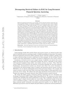 Decomposing Retrieval Failures in RAG for Long-Document Financial Question Answering