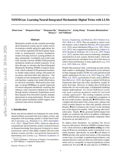 NIMMGen: Learning Neural-Integrated Mechanistic Digital Twins with LLMs