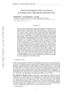 Unifying Formal Explanations: A Complexity-Theoretic Perspective