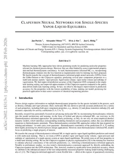 Clapeyron Neural Networks for Single-Species Vapor-Liquid Equilibria