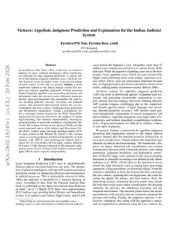 Vichara: Appellate Judgment Prediction and Explanation for the Indian Judicial System