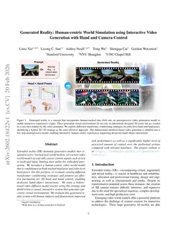 Generated Reality: Human-centric World Simulation using Interactive Video Generation with Hand and Camera Control