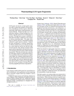 Watermarking LLM Agent Trajectories