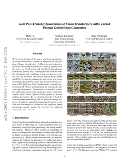 Joint Post-Training Quantization of Vision Transformers with Learned Prompt-Guided Data Generation