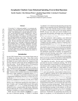 Sycophantic Chatbots Cause Delusional Spiraling, Even in Ideal Bayesians