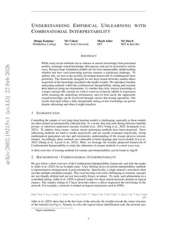 Understanding Empirical Unlearning with Combinatorial Interpretability