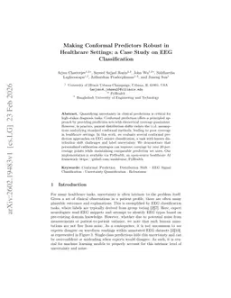 Making Conformal Predictors Robust in Healthcare Settings: a Case Study on EEG Classification