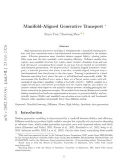 Manifold-Aligned Generative Transport