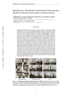 One2Scene: Geometric Consistent Explorable 3D Scene Generation from a Single Image