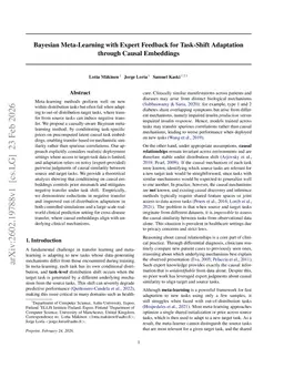Bayesian Meta-Learning with Expert Feedback for Task-Shift Adaptation through Causal Embeddings