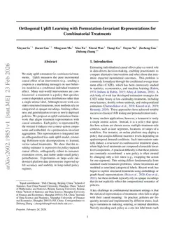 Orthogonal Uplift Learning with Permutation-Invariant Representations for Combinatorial Treatments