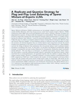 A Replicate-and-Quantize Strategy for Plug-and-Play Load Balancing of Sparse Mixture-of-Experts LLMs