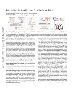Discovering High Level Patterns from Simulation Traces